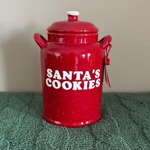 Sleigh Hill Trading Co. Holiday Christmas 🎅 Santa’s Cookies Jar Red & White NEW!